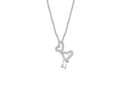 White Gold Plated | Heart Pendants